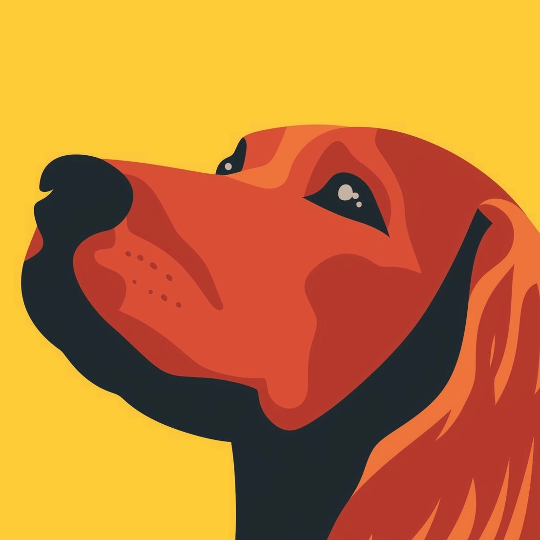 Dogs - Minimalism - Red Setter - A2 Print