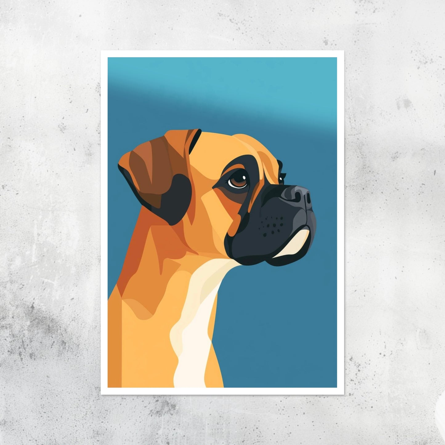 Dogs - Minimalism - Boxer - A2 Print