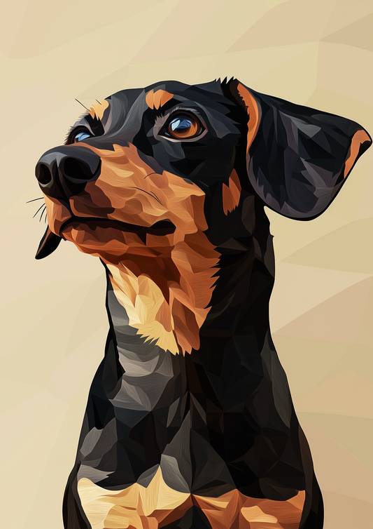 Dogs - Detailed - Dachshund - A2 Print