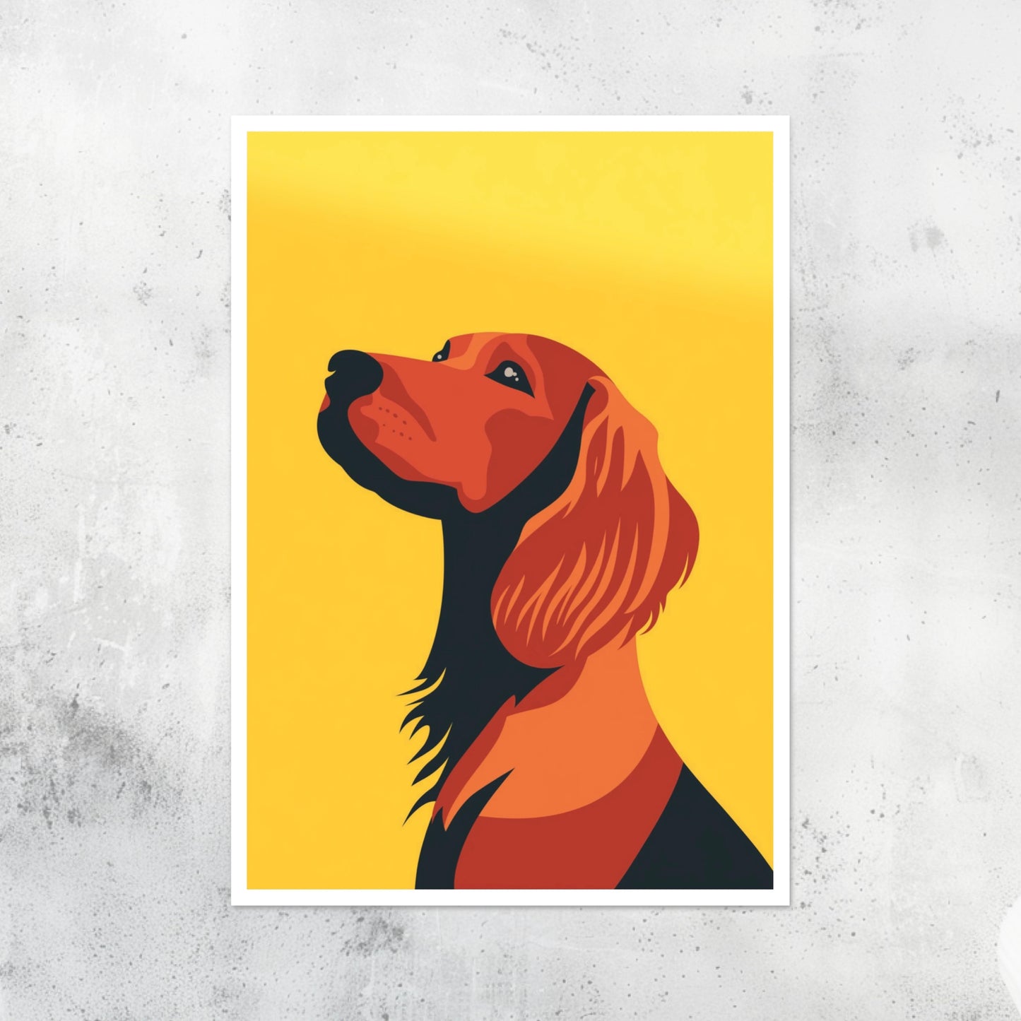 Dogs - Minimalism - Red Setter - A2 Print