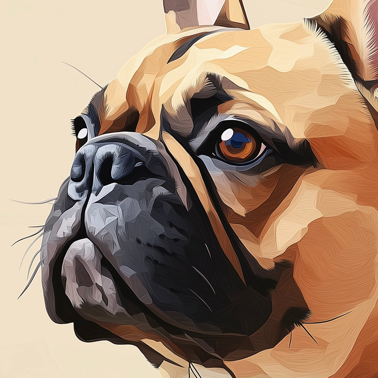 Dogs - Detailed - French Bulldog - A2 Print