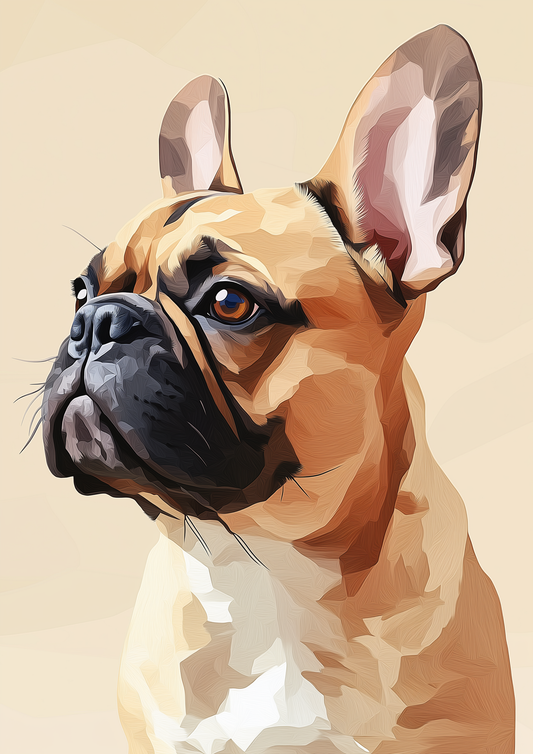 Dogs - Detailed - French Bulldog - A2 Print