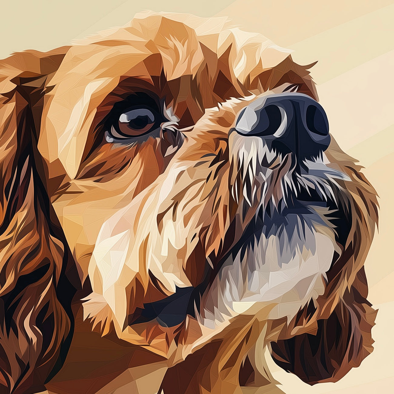 Dogs - Detailed - Cockapoo- A2 Print