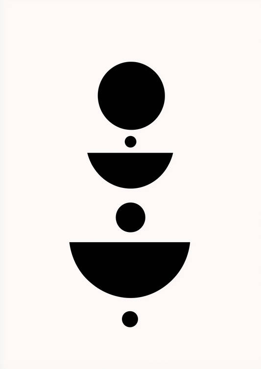 A2 abstract print with clean geometric design and bold minimalist lines. Artwork example.