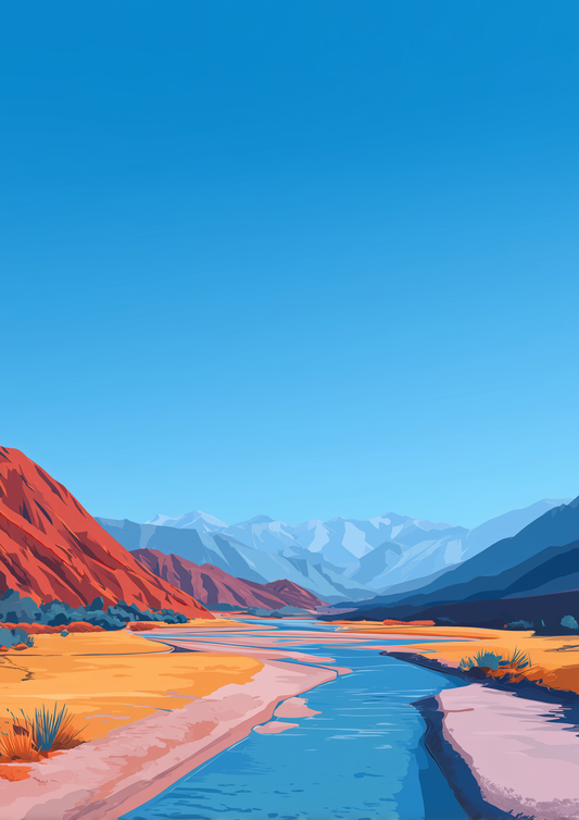 A2 print showing an open, minimalist natural landscape with subtle gradients. Artwork example.