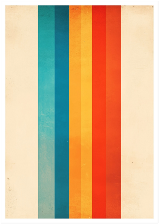 A2 abstract wall art featuring vertical brush strokes in soft, earthy tones with a calming, minimalist design. Artwork example.