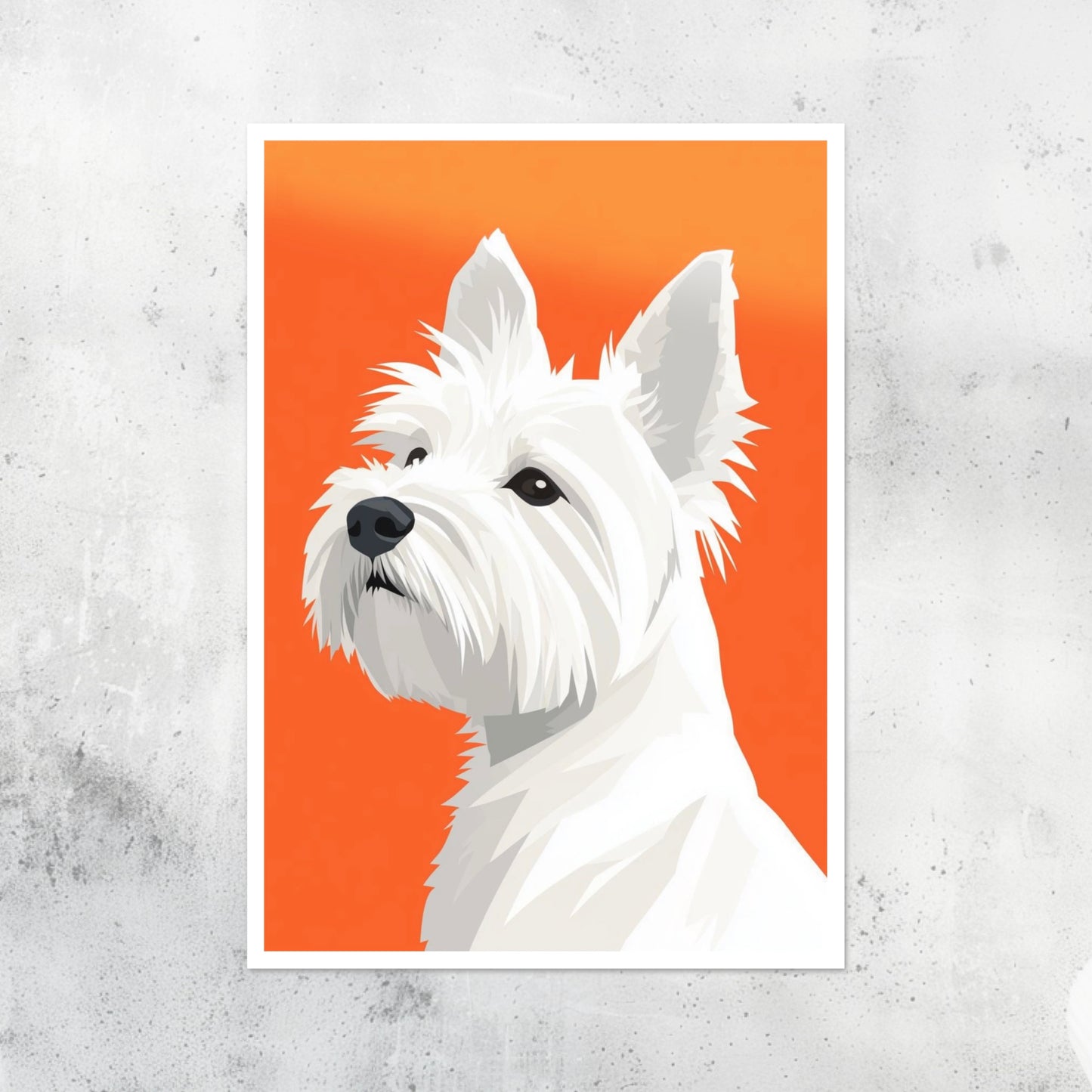 Dogs - Minimalism - West Highland Terrier - A2 Print