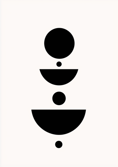 A2 abstract print with clean geometric design and bold minimalist lines. Artwork example.