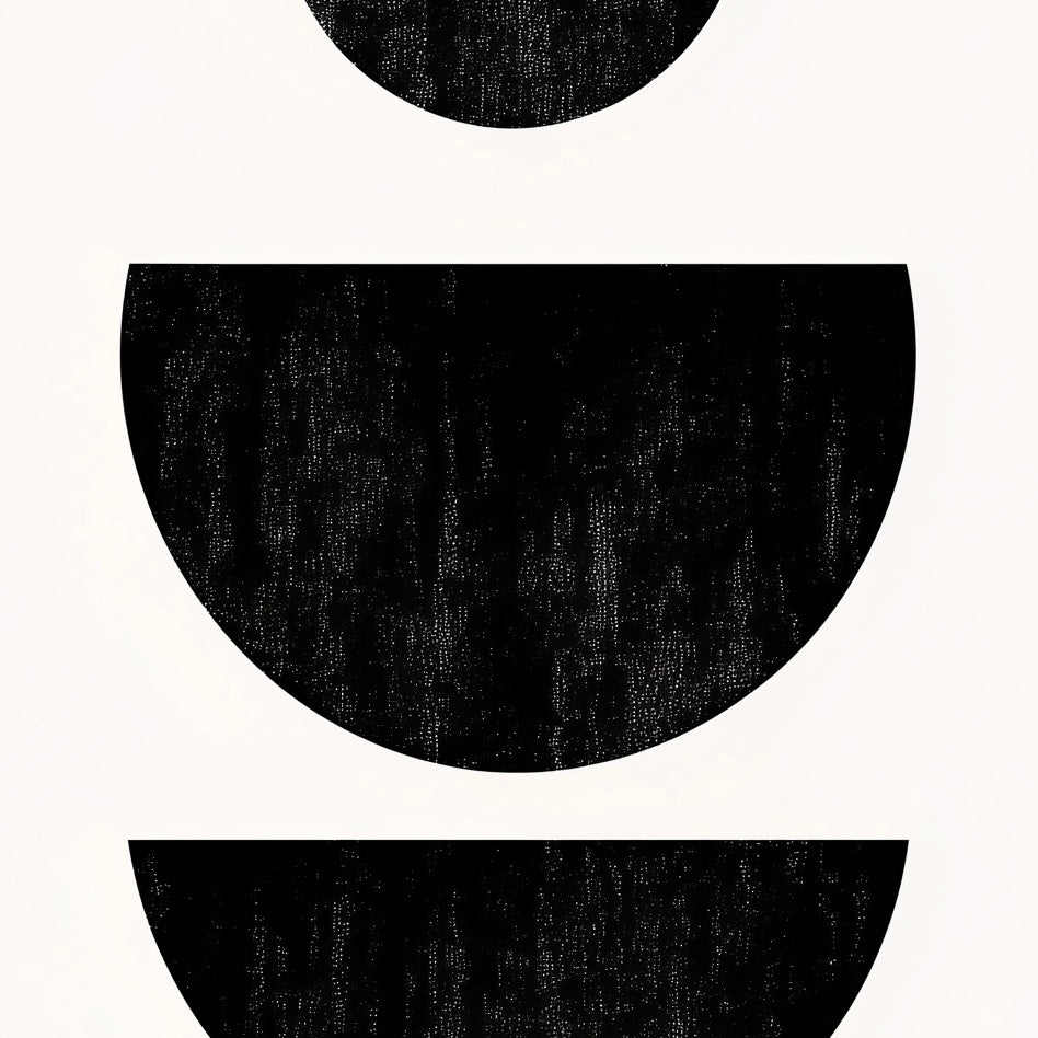 Close-up detail of A2 minimalist geometric wall art in muted, structured patterns.