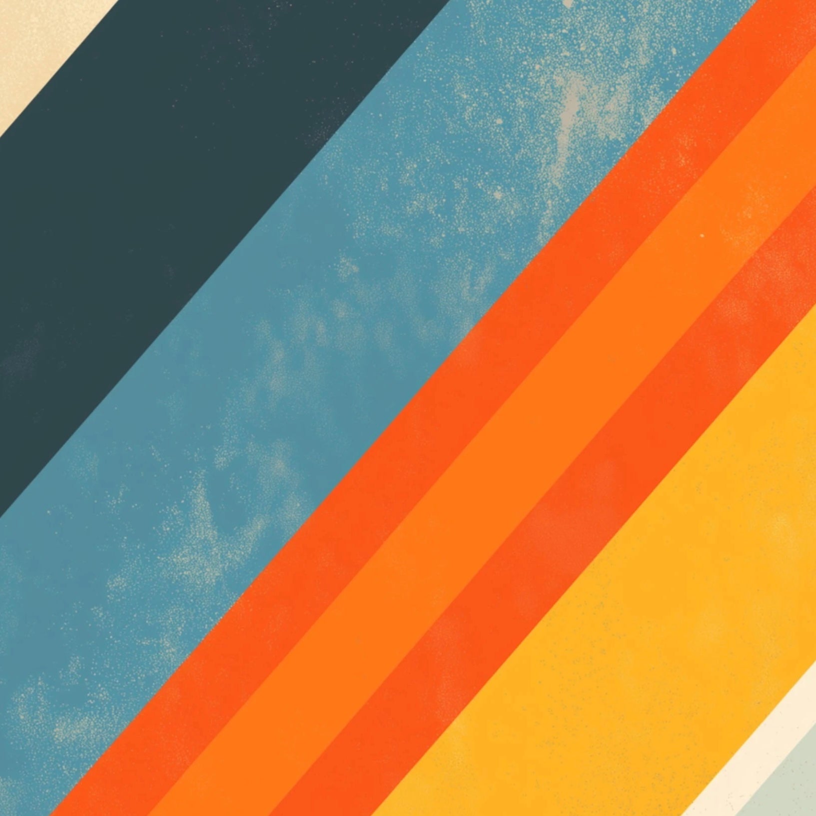 Close-up detail of A2 abstract art print featuring diagonal stripes with soft textures, offering a minimalist and architectural aesthetic.