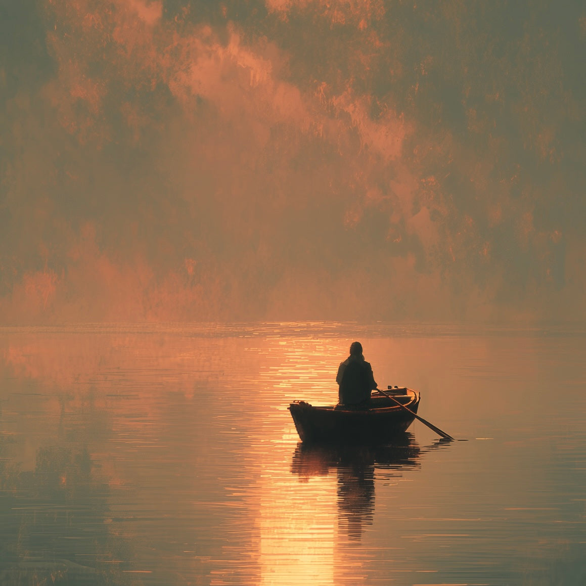 Close-up detail of A2 ocean seascape artwork showing bright midday sunlight over the water.
